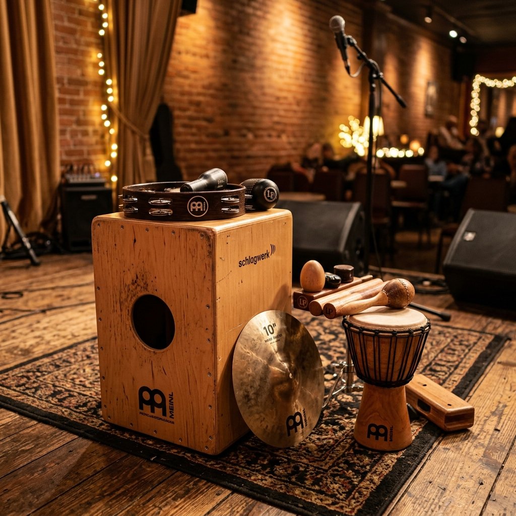 Percussion Lesson Background - Congas and Cajon
